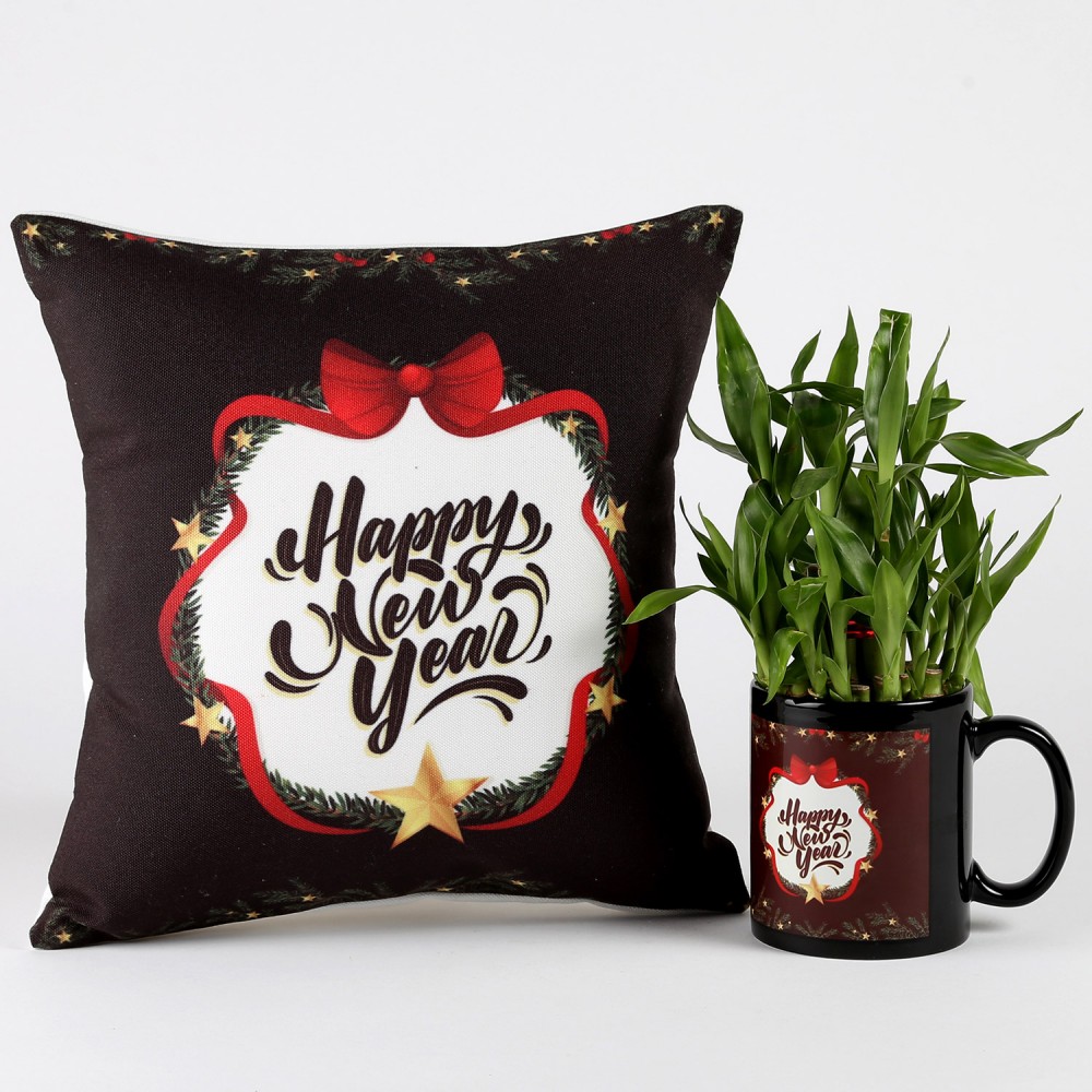 New Year Cushion & Mug Combo